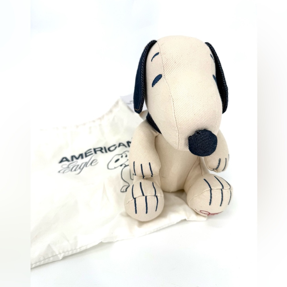 American Eagle Outfitters Cream & Navy Snoopy Plush Dog Toy Stuffed Figure